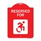 Signmission Reserved For With Accessible Symbol Heavy-Gauge Aluminum Architectural Sign, 24" x 18", RW-1824-9908 A-DES-RW-1824-9908 - alternate 1